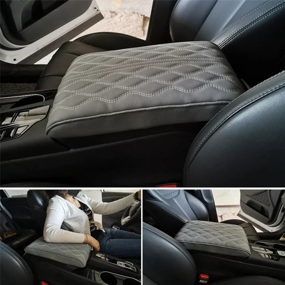 cojín de cuero negro para coche